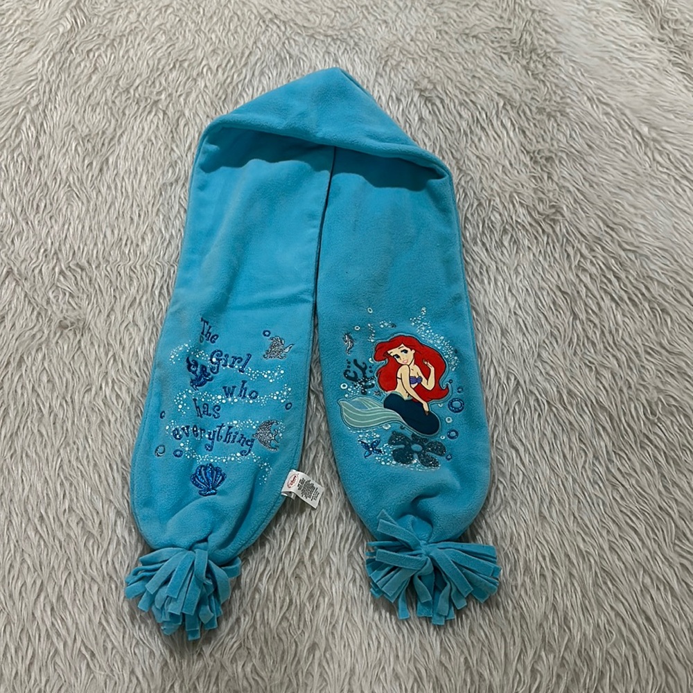 Disney’s little mermaid fleece winter warm scarf